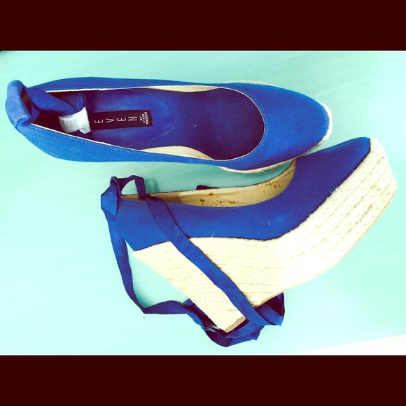 Steven by Steve Madden Maritime Navy Fab Wedges - Picture 1 of 3