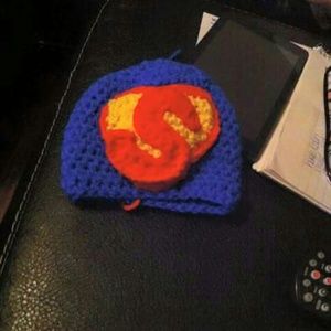 Crocheted Superman Beanie