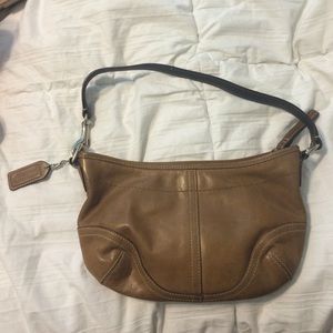 Tan coach purse