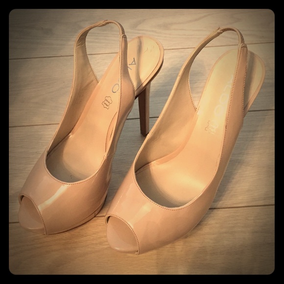 Aldo Nude Slingback Platform