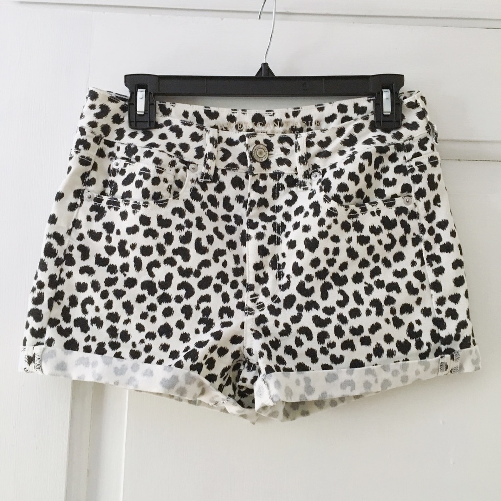 American Eagle High Waist Animal Denim Shorts