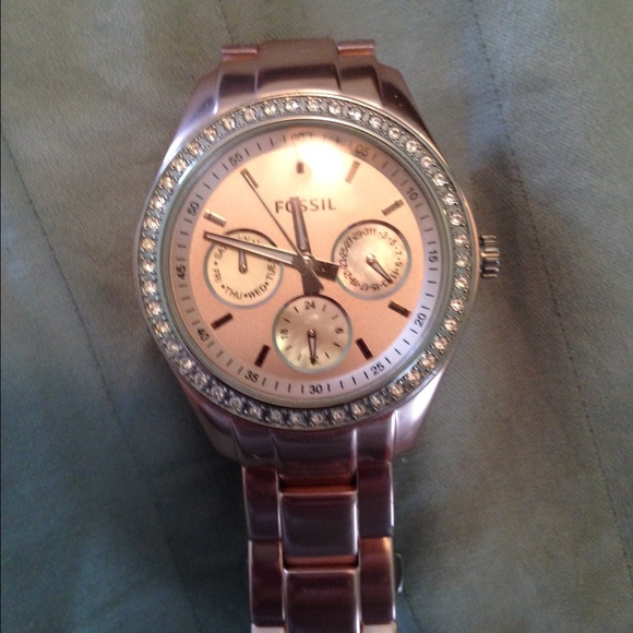 Riley Fossil Brand Rose Gold boyfriend watch