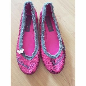 Hot pink kitson ballet flats