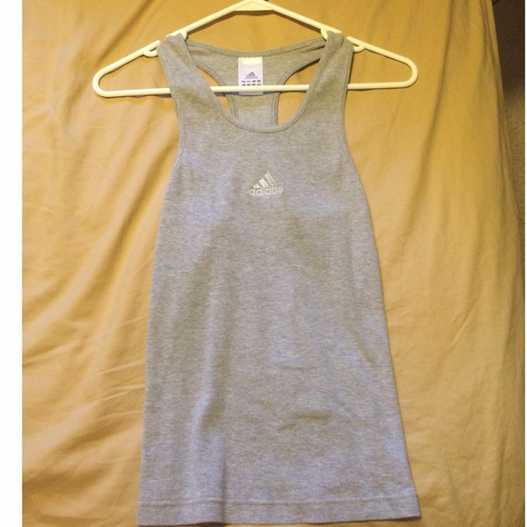 Adidas grey workout tank