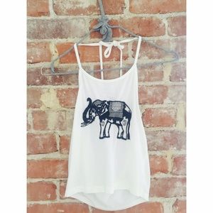 BRANDY MELVILLE EMBROIDERED ELEPHANT SACHI HALTER