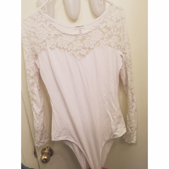 White floral bodysuit.