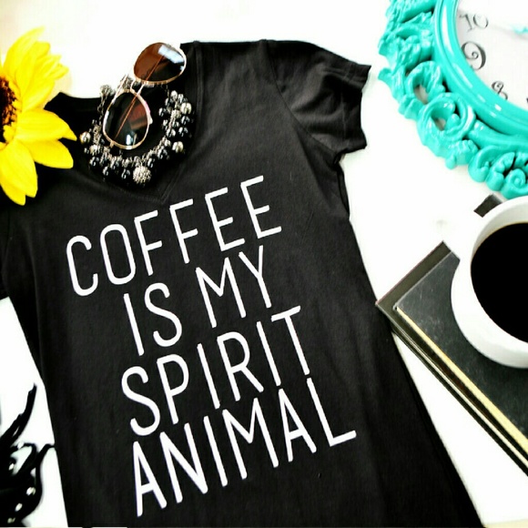 • Sale! • HP! ⭐ Coffee Is My Spirit Animal V-Neck - Picture 2 of 2