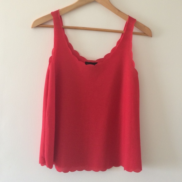 Topshop scallop top