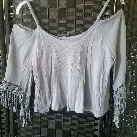 Light grey Boho blouse