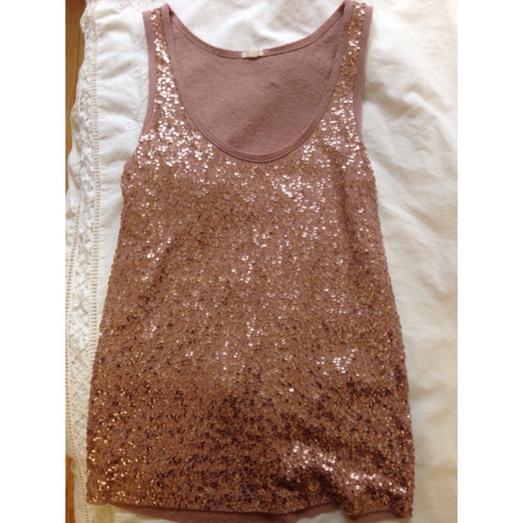 JCrew Sequined Sweater Tank Top