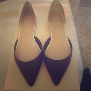 Loeffler Randall Emma Flats size 5 blk/white