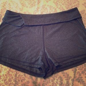 Gray yoga shorts