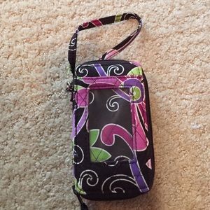 Vera Bradley Smartphone Wristlet in Purple Punch