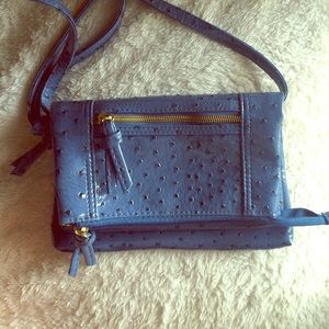 Blue Braciano polka dot bag
