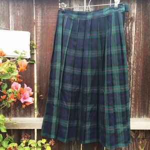 Vintage plaid school girl skirt