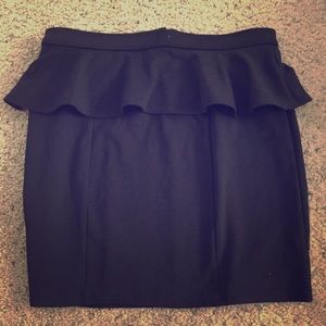 Black Peplum Skirt
