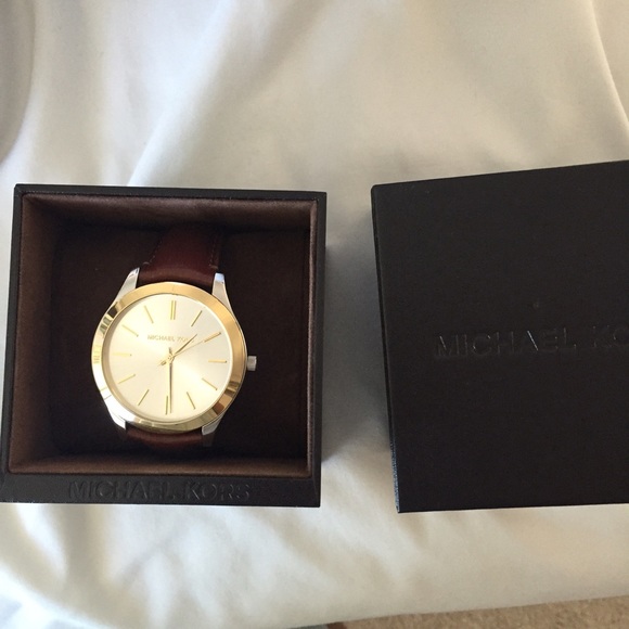 Brown Leather Michael Kors watch