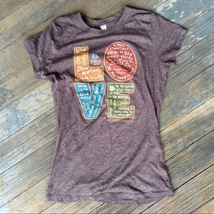 LOVE St. John t-shirt: kids size L (like women XS)