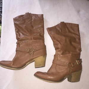 Faux Leather Boots