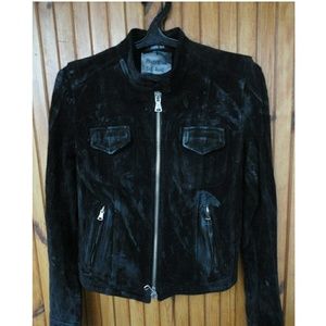 Costa Noir leather suede jacket