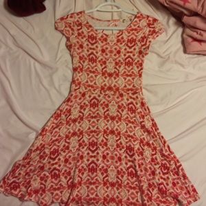 Patterned Skater skirt dress