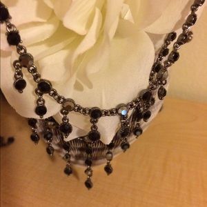 Accessories - Black and silver stone necklace and earrings set Accessories - Black and silver stone necklace and earrings set