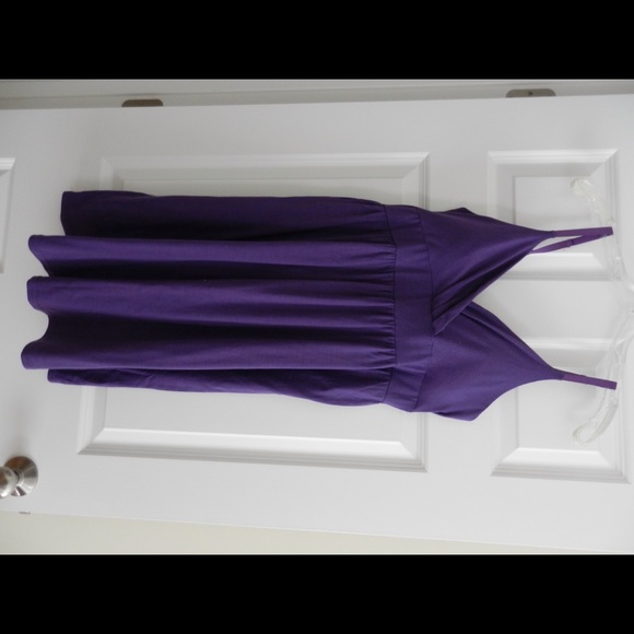 Purple, flow-y dress