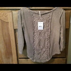 Free people taupe med shirt