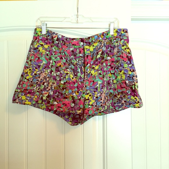 High-Waisted Abstract TOPSHOP Shorts