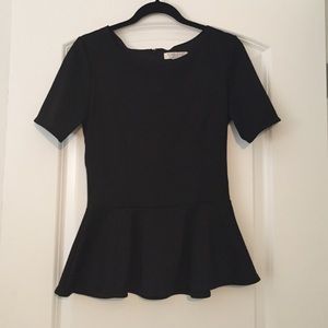 Forever 21 black peplum top size extra small