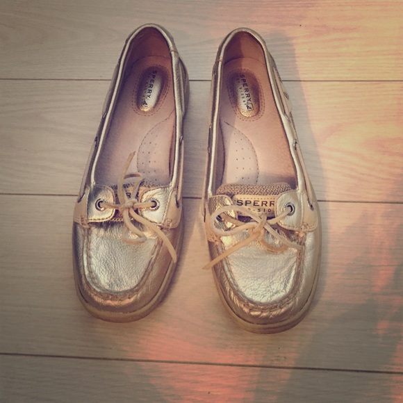 Gold Sperry Top Siders