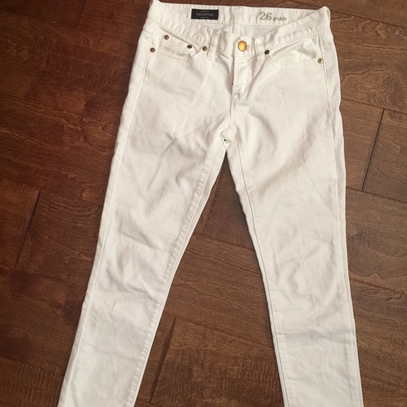 J Crew ankle white pants