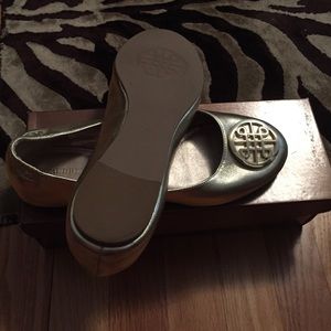 Audrey Brooke  gold flats