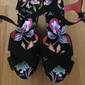 Ed Hardy platform sandals