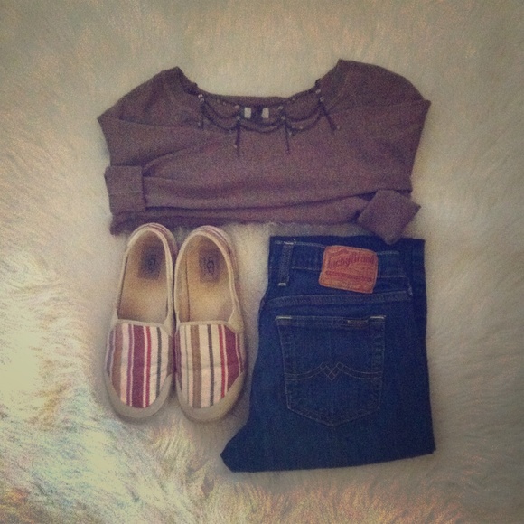 Ugg striped slip-ons