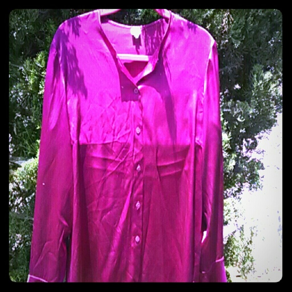 Fushia Magenta silk blouse