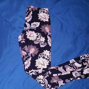 Floral  leggings purple