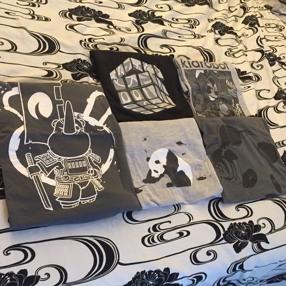 Kidrobot, The Hundreds, panda shirts used men's