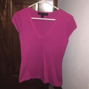 Express Short sleeve cashmere pink sweater