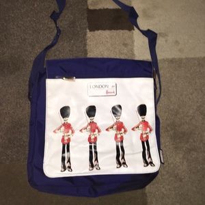 London Harrods Blue messenger bag
