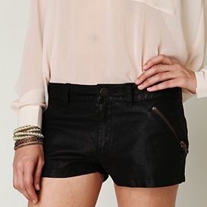 Free People Vegan Leather Shorts