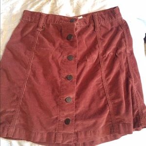 Urban outfitters corduroy button skirt