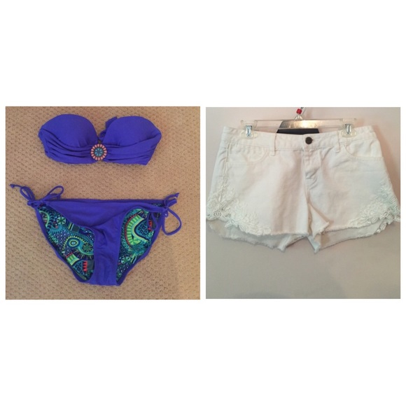 BUNDLE swimsuit and white shorts