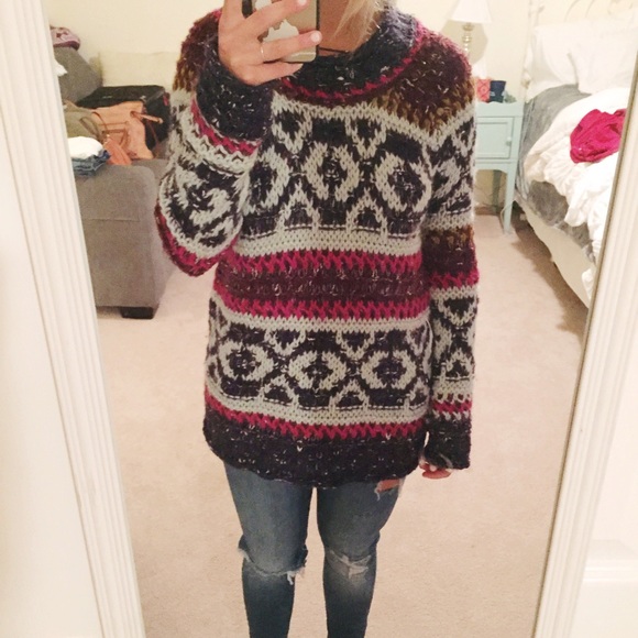 Free people crew-neck chunky-knit sweater - Picture 4 of 4