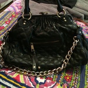 Black leather purse