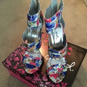 Floral Qupid heels