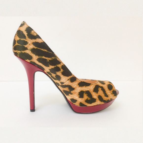 Guess Shoes - Leopard Print Platform Heels