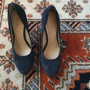 Kelsi Dagger blue suede pumps