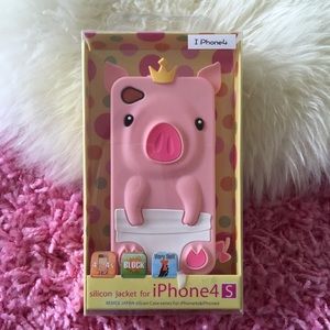 Pink Pig Silicon Phone Case (iPhone4 & iPhone4s)
