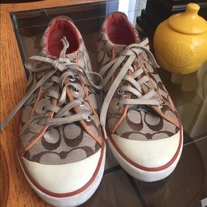Coach canvas and leather shoes
